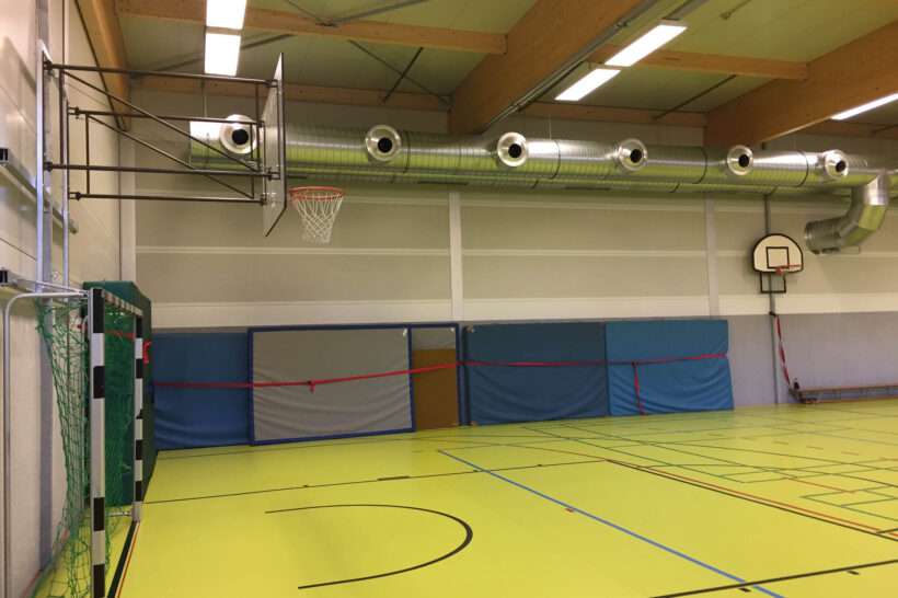 Neptunus Flexolution Maria Ward Schule Nurnberg temporäre Sporthalle