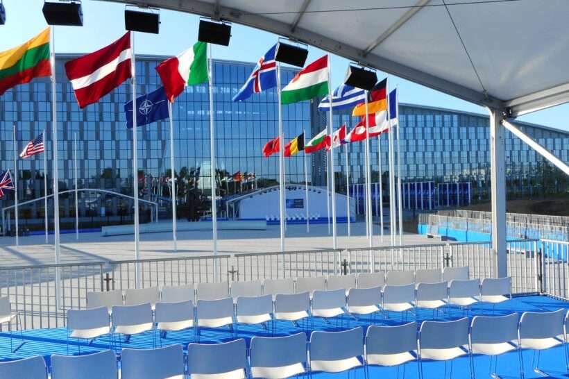 Neptunus Alure Globe NATO-Gipfel Konferenzstruktur in Brüssel